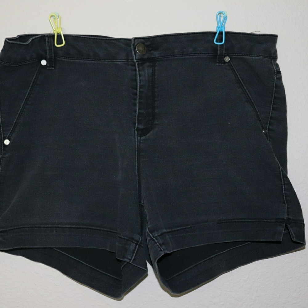 Plus Size Black Shorts